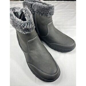 Khombu Women's Ankle Boots Waterproof Grey Size 8 NEW (no box)